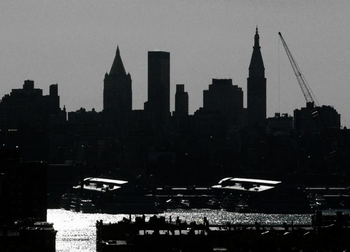 new york skyline silhouette. Manhattan skyline silhouette