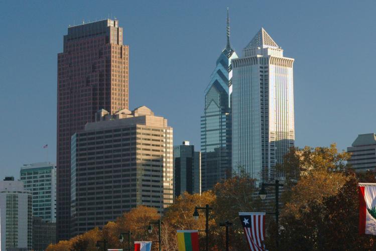 Philadelphia skyline from the